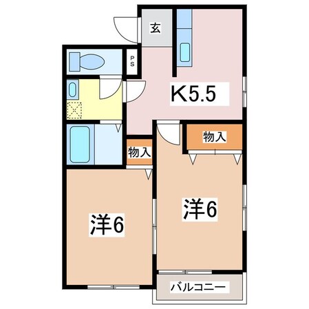 ワンペアハイツの物件間取画像